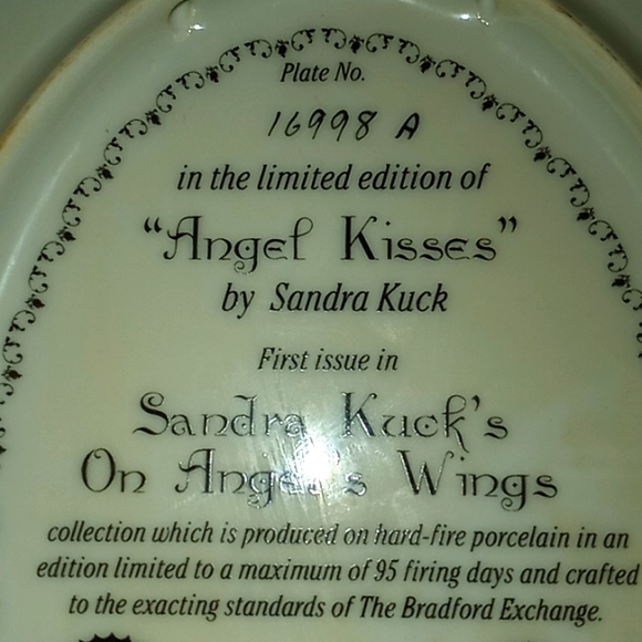 Angel Kisses by Sandra Kruk Collector Plate - Picture 9 of 10